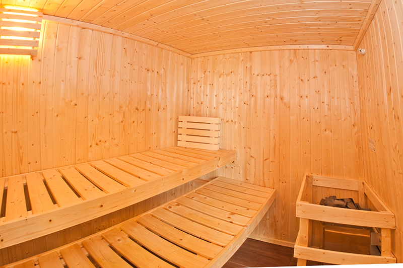 Sauna von innen: